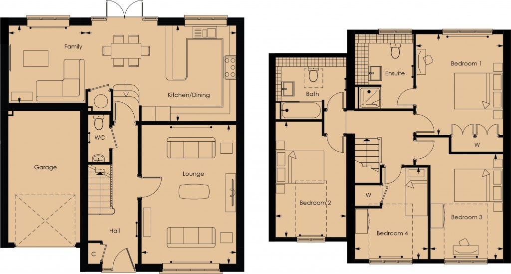 Floorplans For Birch Grove, Potters Bar