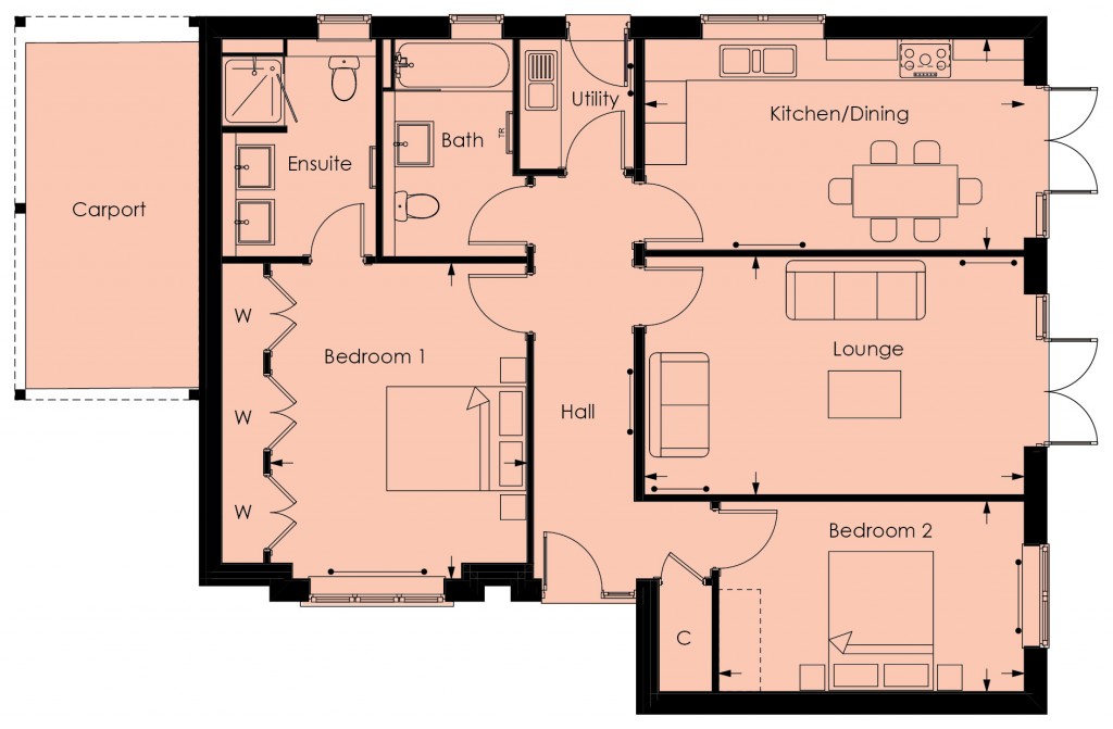 Floorplans For Salisbury Road, Baldock