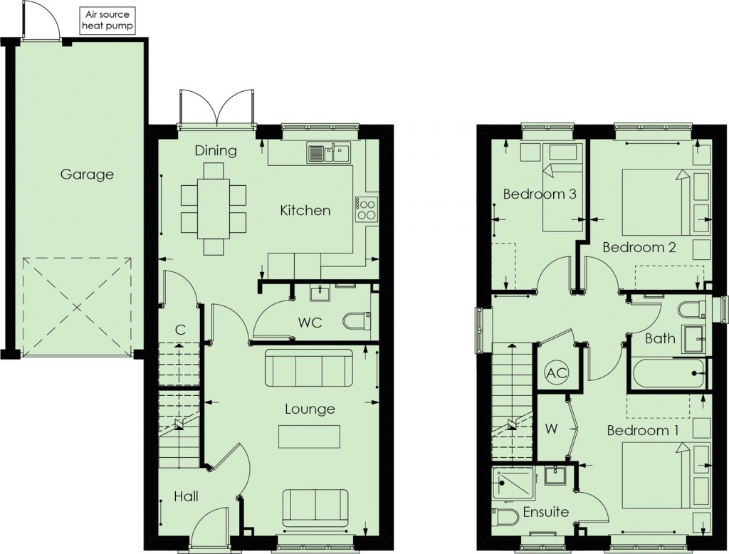Floorplans For Preston, Hertfordshire