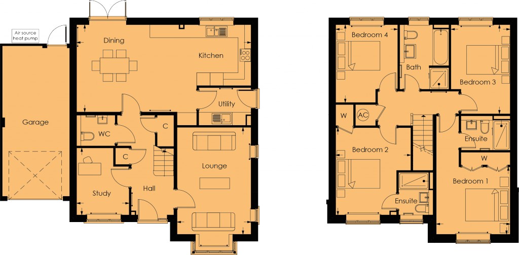 Floorplans For Preston, Hitchin, Hertfordshire