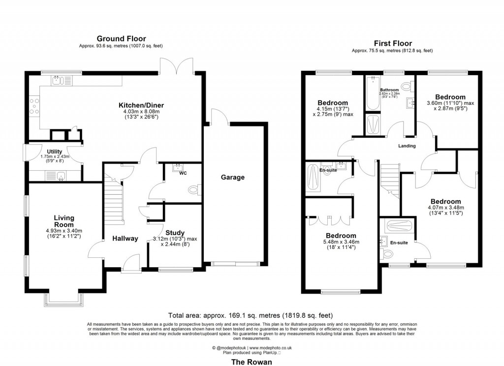 Floorplans For Preston, Hertfordshire